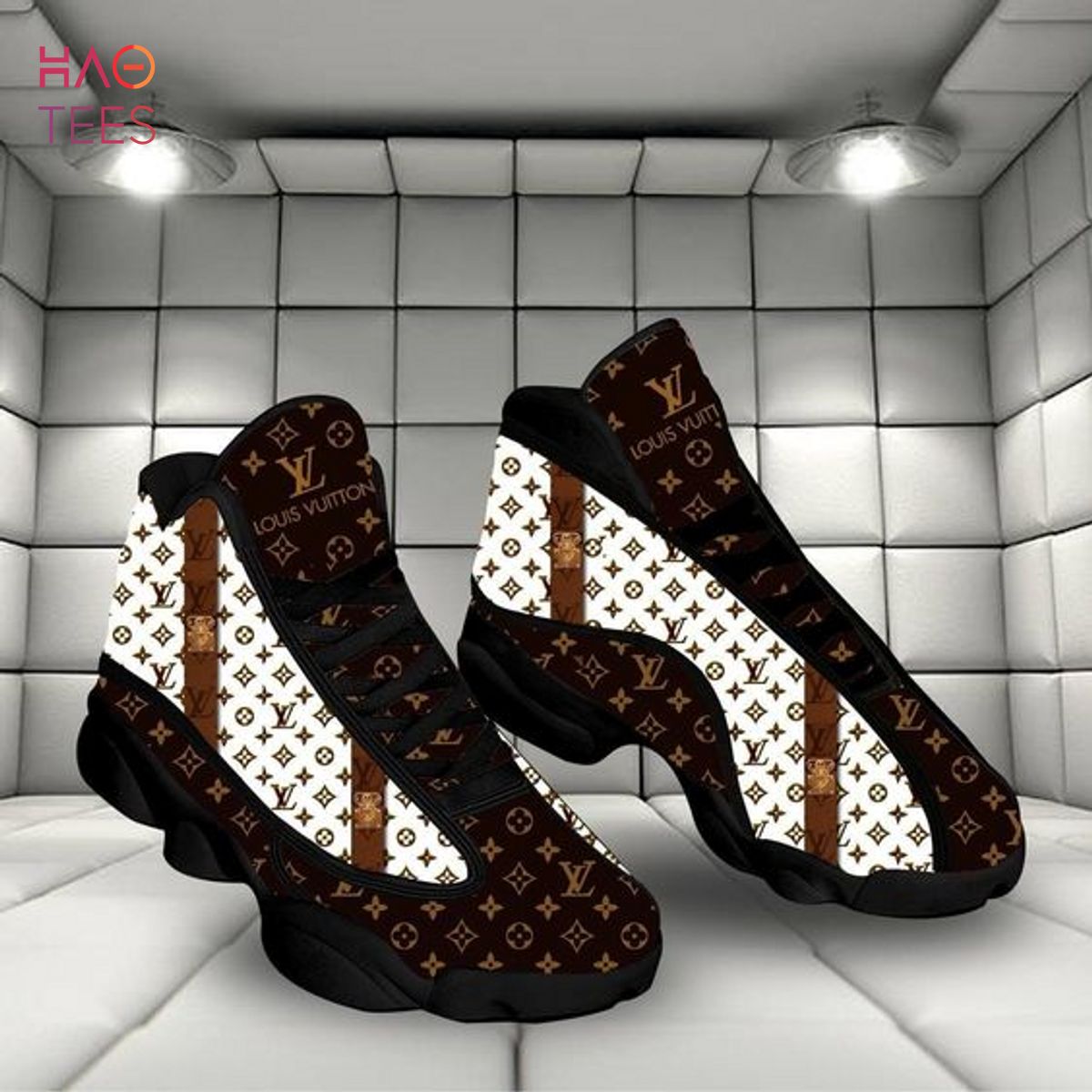 Louis Vuitton Paris x Air Jordan 13 Shoes POD Design