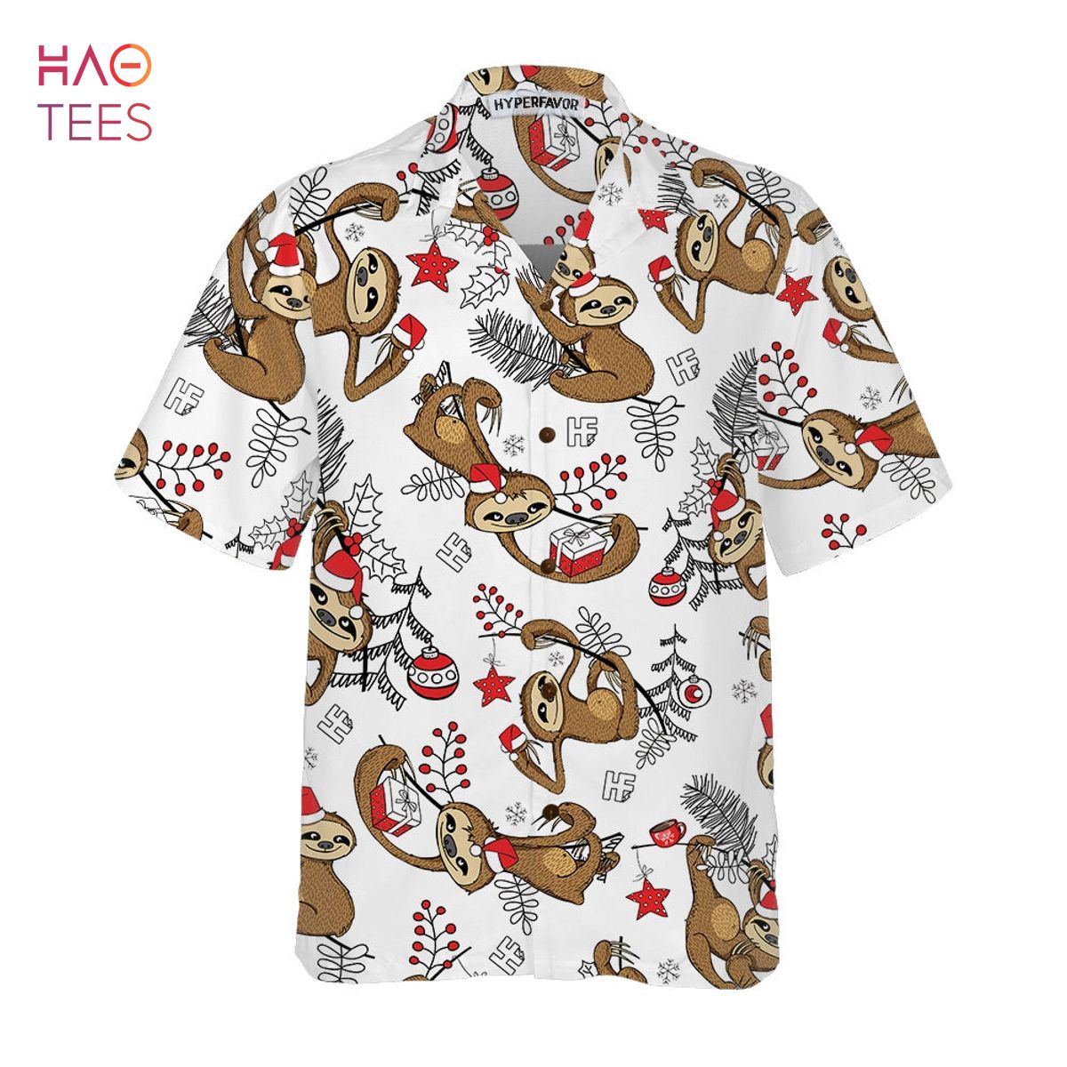 Funny Christmas Slothes Hawaiian Shirt
