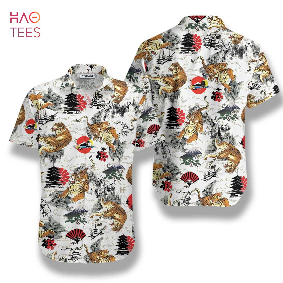 Japanese Tiger Shirt For 's Hawaiian