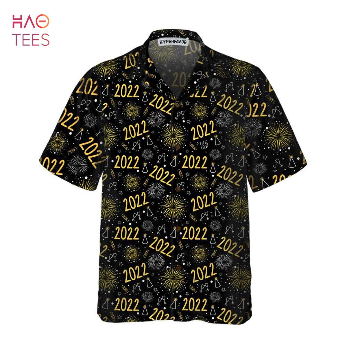 BEST 2022 New Year Golden Firework Hawaiian Shirt BEST 2022 New Year Golden Firework Hawaiian Shirt