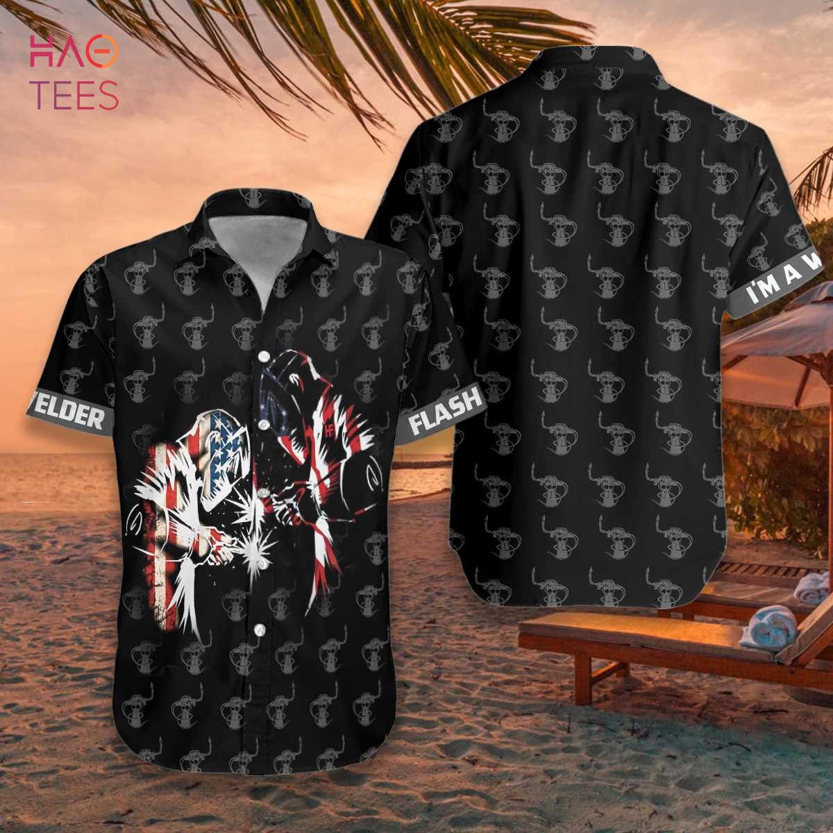 BEST American Flag Welder Hawaiian Shirt