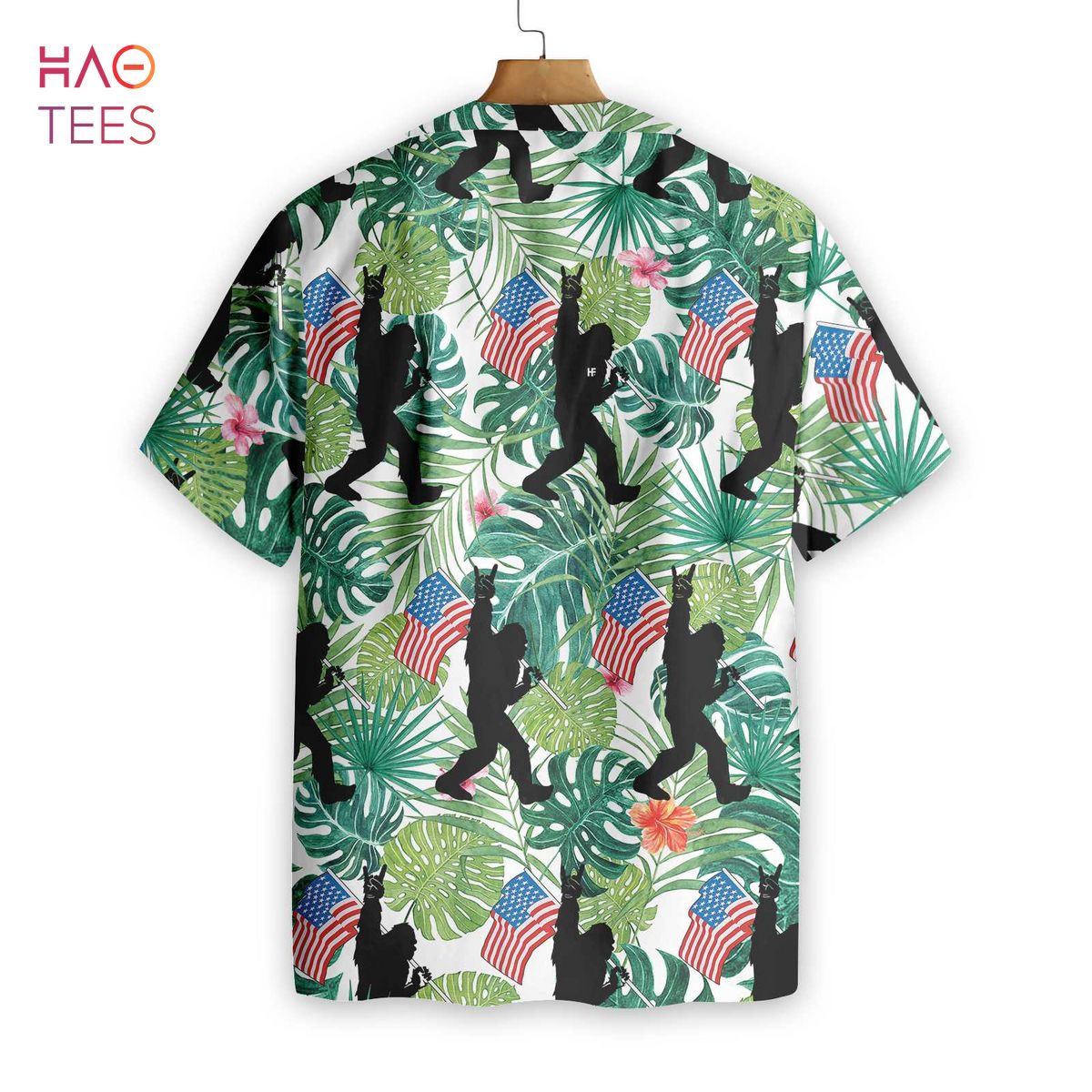 BEST Bigfoot Tropical Hold Usa Flag Hawaiian Shirt BEST Bigfoot Tropical Hold Usa Flag Hawaiian Shirt
