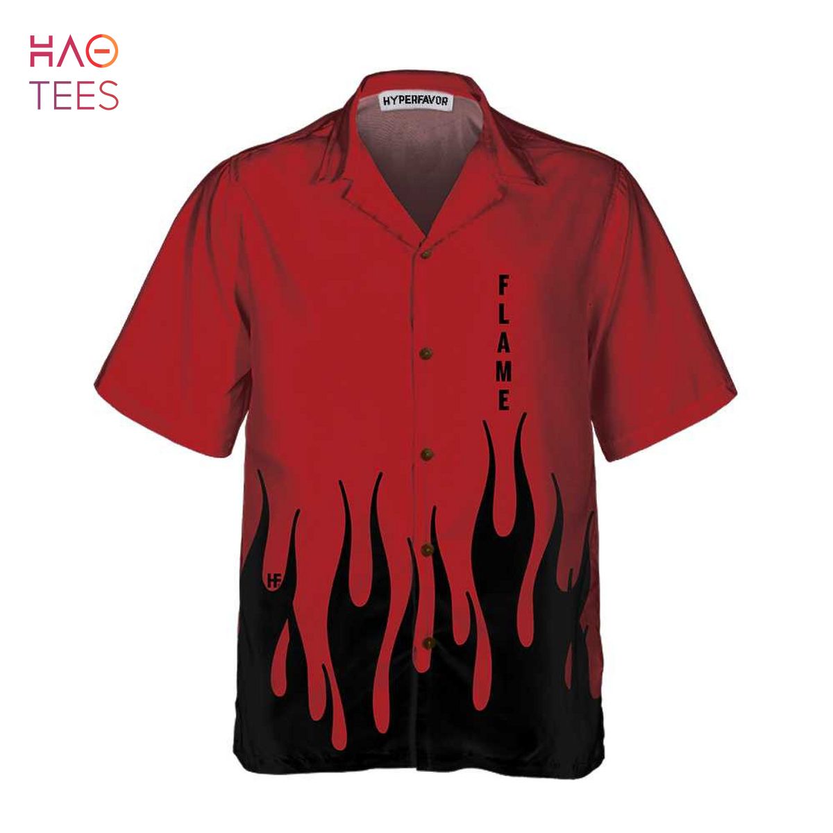 NEW Black Flame Hawaiian Shirt NEW Black Flame Hawaiian Shirt
