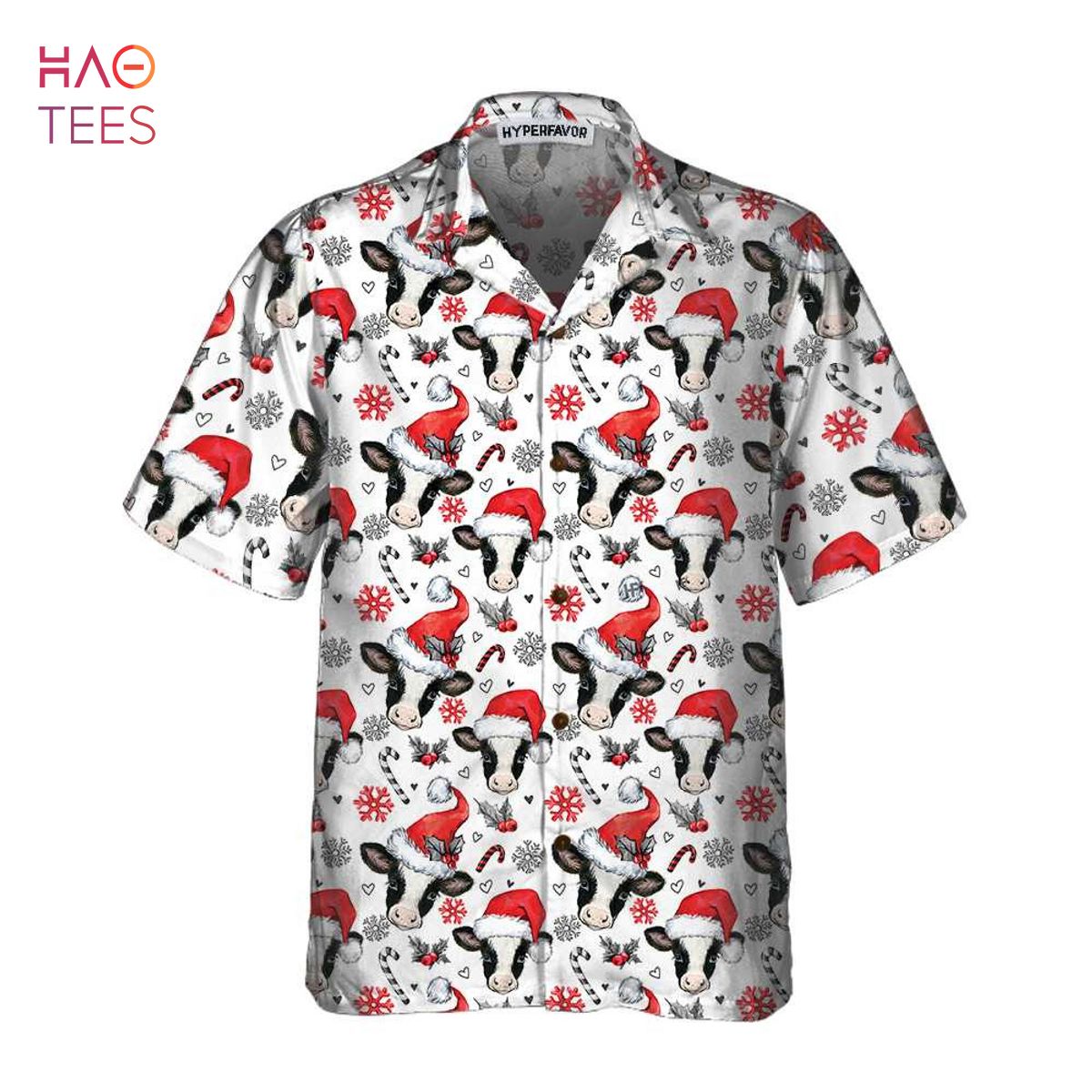NEW Christmas Cow Hawaiian Shirt NEW Christmas Cow Hawaiian Shirt