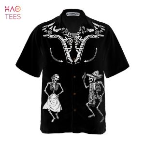 NEW Dancing Skeleton Dia De Los Muertos Hawaiian Shirt