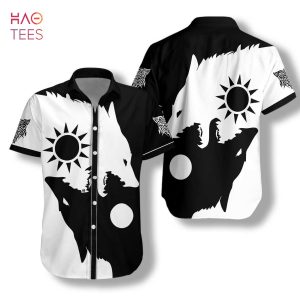 NEW Day And Night Wolves Hawaiian Shirt NEW Day And Night Wolves Hawaiian Shirt