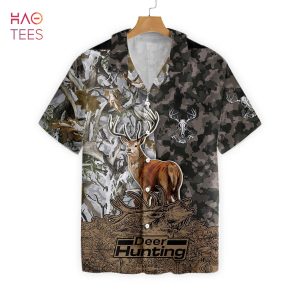 NEW Deer Camouflage Bow Hunting Archery Hawaiian Shirt