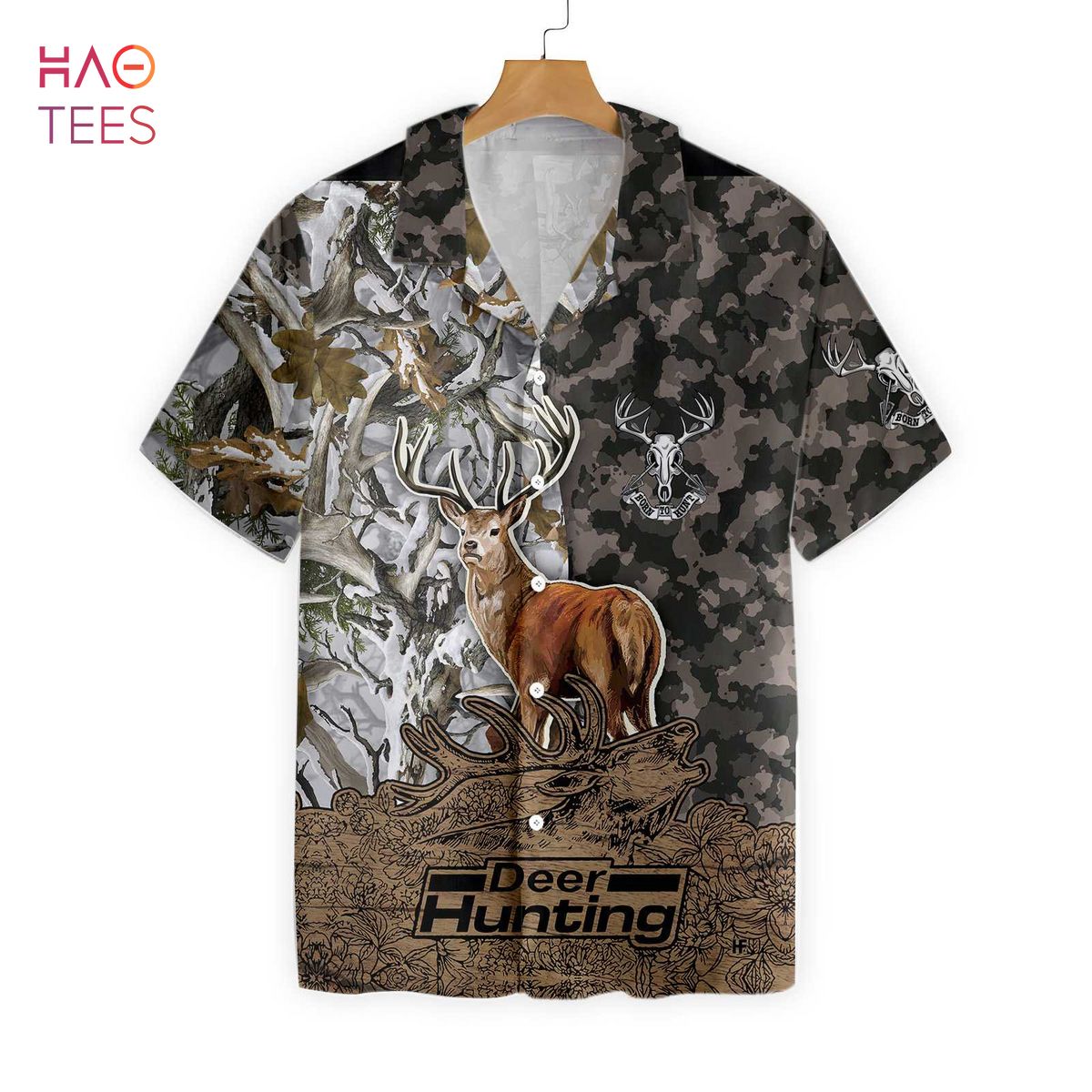 NEW Deer Camouflage Bow Hunting Archery Hawaiian Shirt NEW Deer Camouflage Bow Hunting Archery Hawaiian Shirt