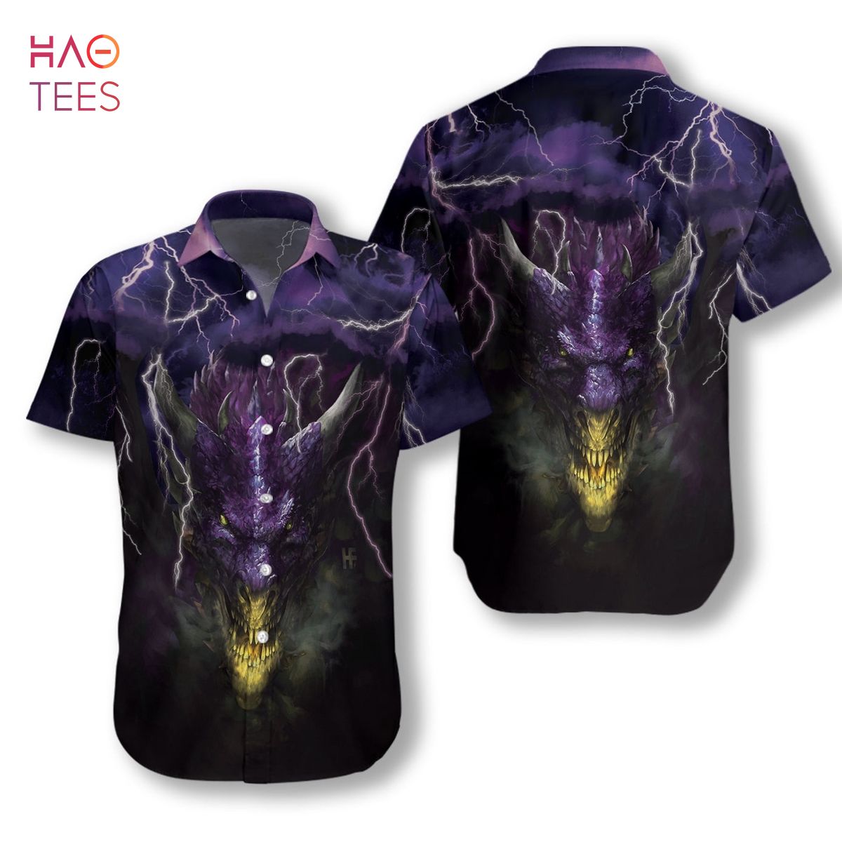 NEW Dragon Head Lightning Hawaiian Shirt