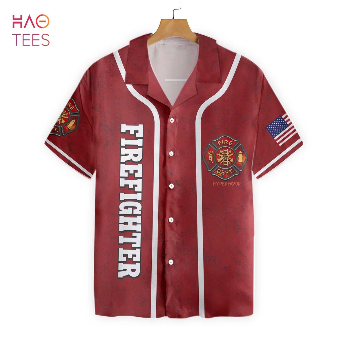 NEW Firefighter Logo Hawaiian Shirt NEW Firefighter Logo Hawaiian Shirt