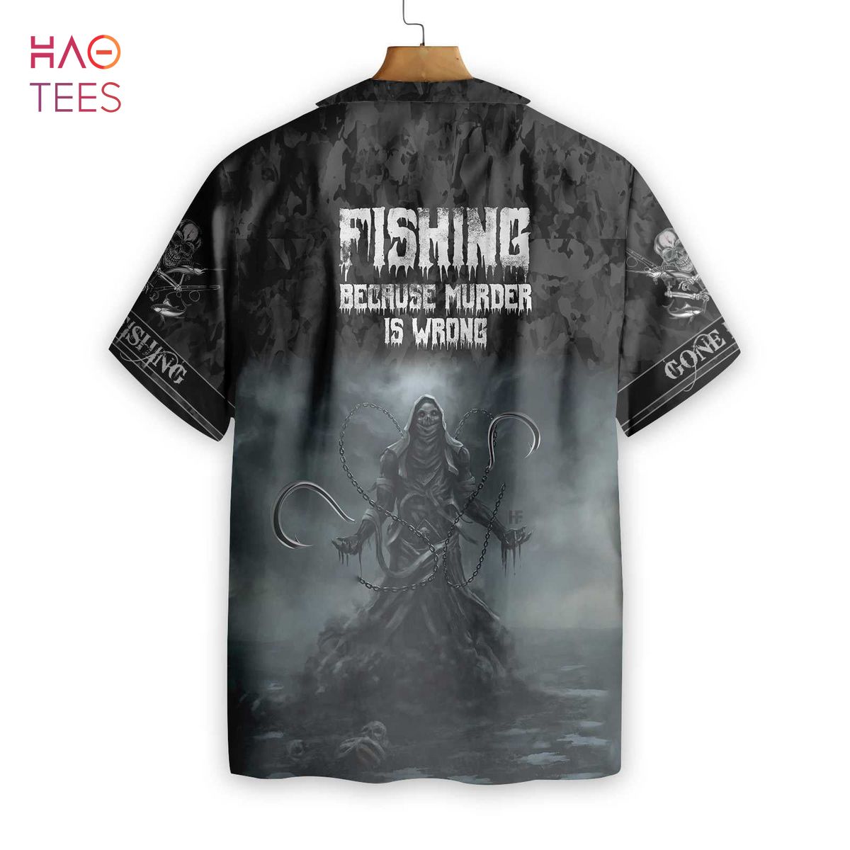NEW Fishing Because Murder Is Wrong Crazy Fishing Hawaiian Shirt NEW Fishing Because Murder Is Wrong Crazy Fishing Hawaiian Shirt