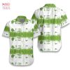 NEW Golf White Pattern Green Background Hawaiian Shirt