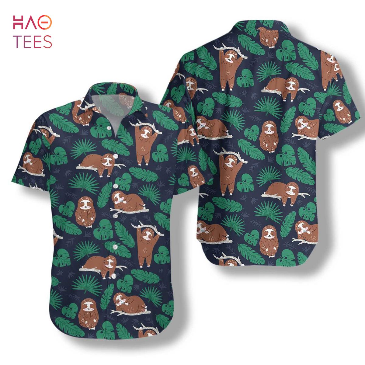 NEW Lazy Sloth Hawaiian Shirt