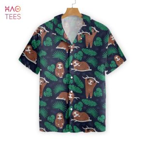 NEW Lazy Sloth Hawaiian Shirt