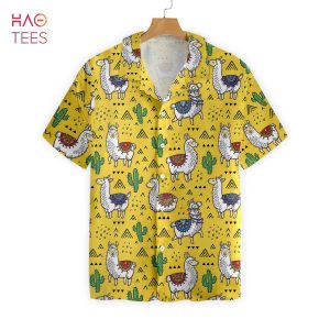 NEW Llamas Cactuses Hawaiian Shirt