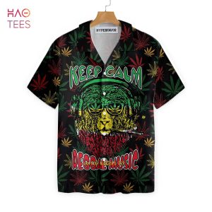 NEW Marijuana Lion With Dreadlocks And Chillum Hawaiian Shirt