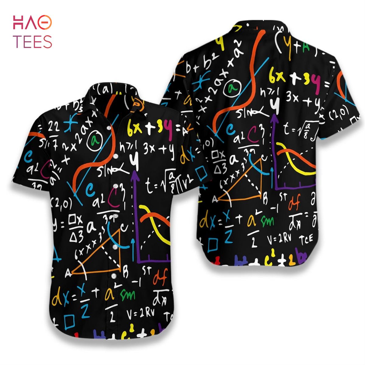 NEW Math Teacher Seamless Pattern Hawaiian Shirt