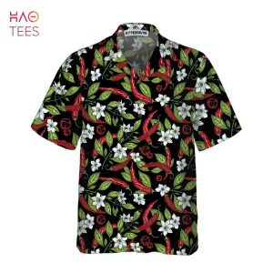 NEW Mexican Jalapeno Chilli Flowers Hawaiian Shirt