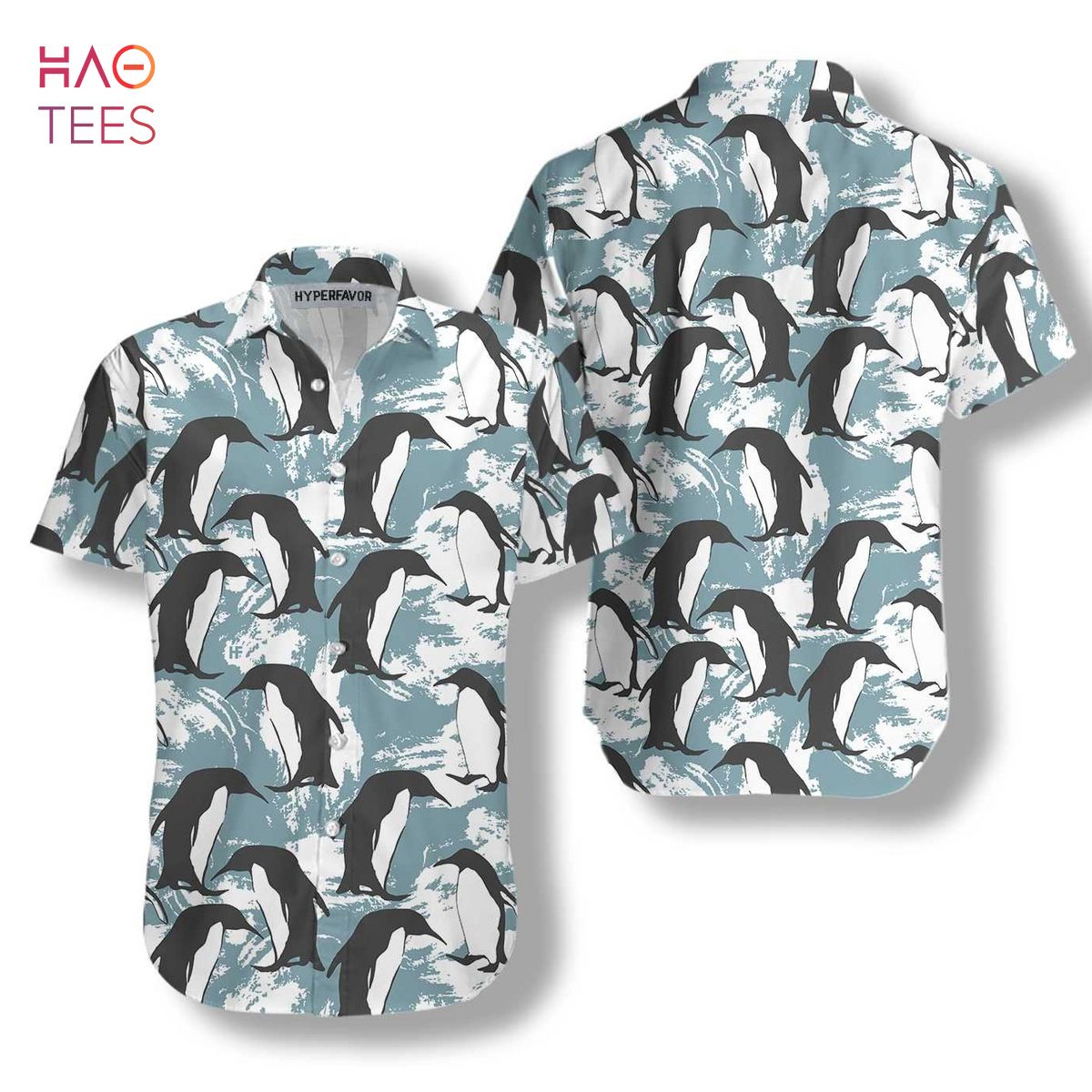 NEW Penguin Seamless Pattern Hawaiian Shirt
