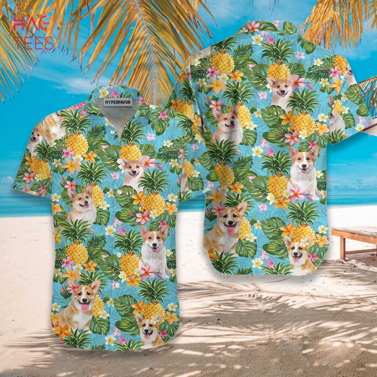 NEW Pineapple Corgis Lover Hawaiian Shirt NEW Pineapple Corgis Lover Hawaiian Shirt