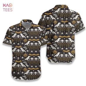 [BEST] Pumpkin Bat Crow Spider Web Skull Hawaiian Shirt
