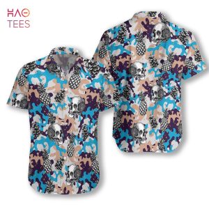 [BEST] Skull Camouflage Pattern Hawaiian Shirt