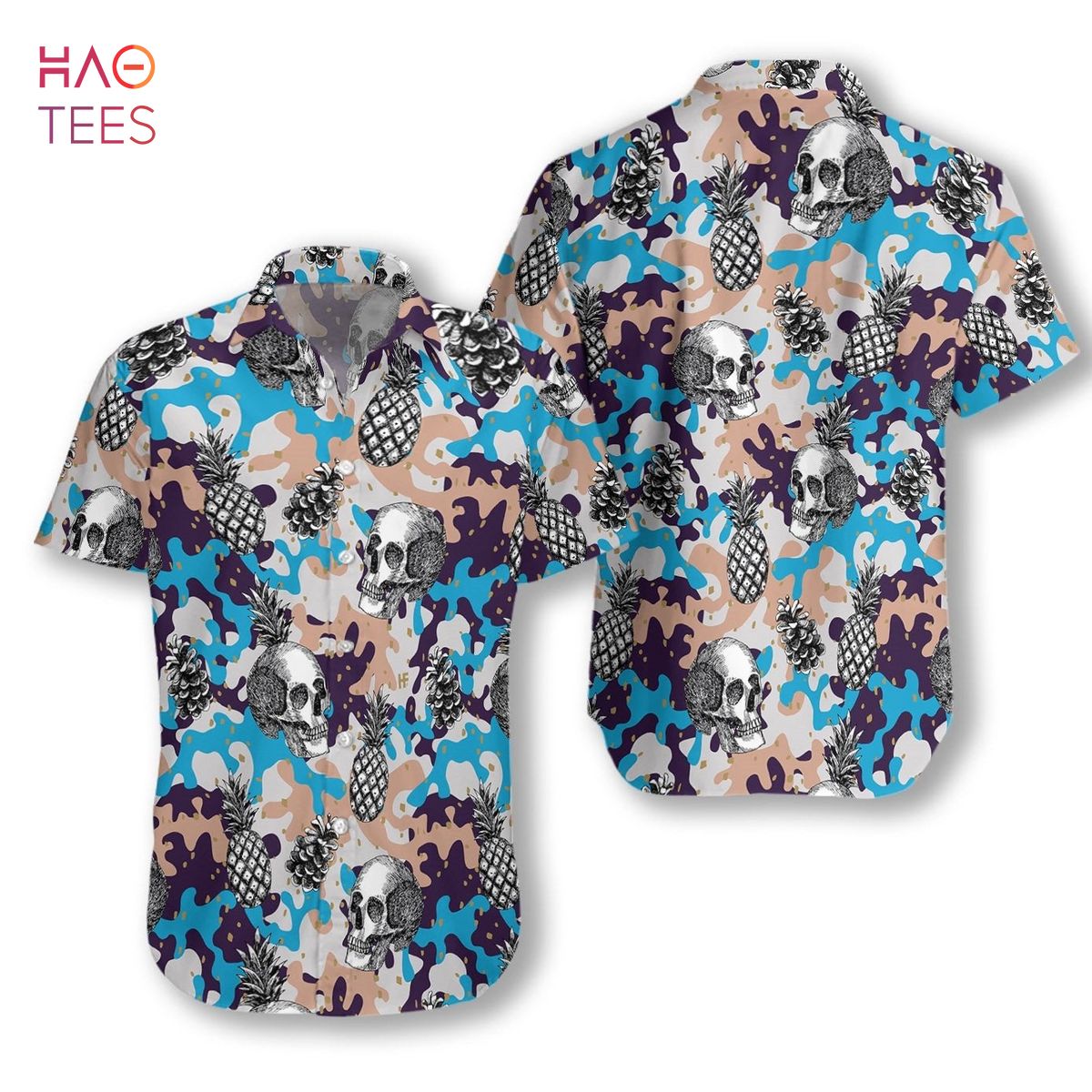 [BEST] Skull Camouflage Pattern Hawaiian Shirt