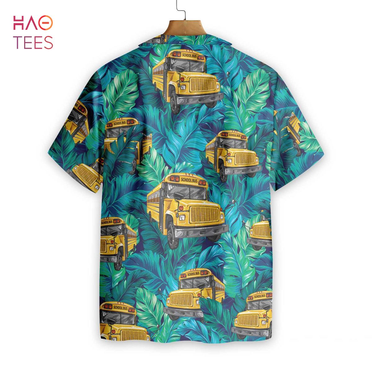 [BEST] Tropical Leaves School Bus Driver Hawaiian Shirt