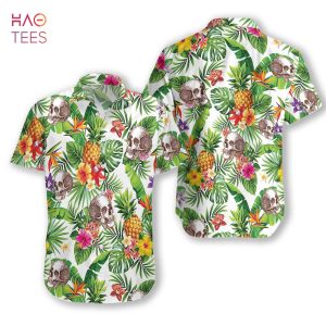 [BEST] Tropical Pineapple And Skull Hawaiian Shirt
