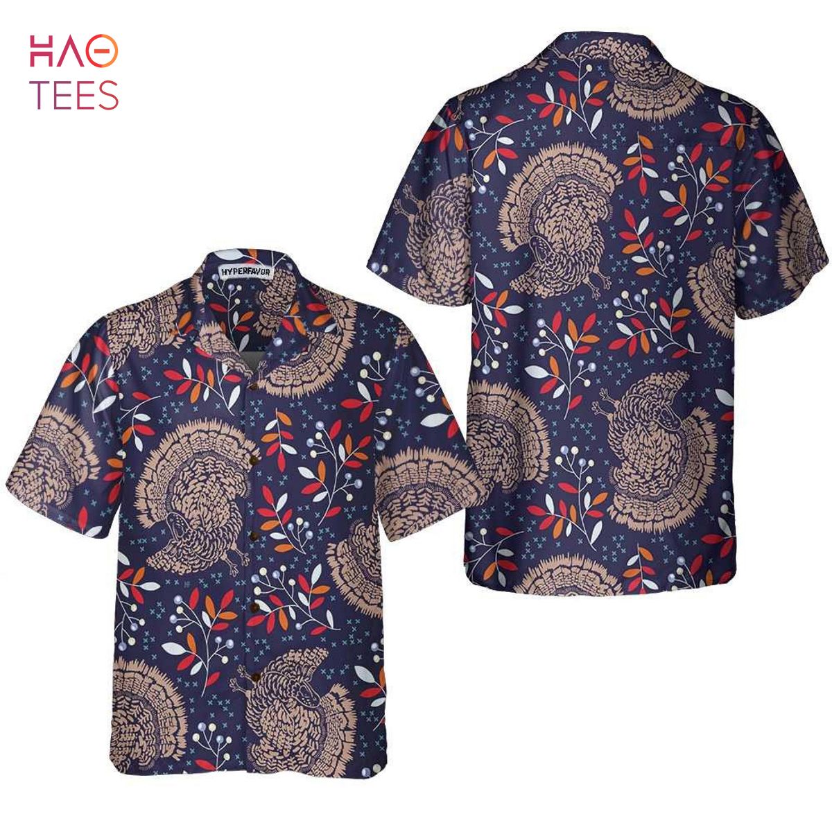 [BEST] Turkey Thanksgiving Seamless Pattern Hawaiian Shirt