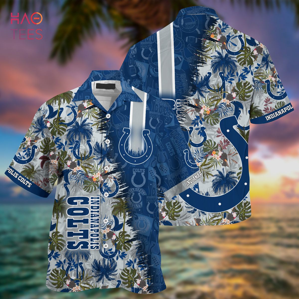 Indianapolis Colts Custom Name NFL Hawaiian Shirt And Shorts Gift