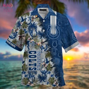 Nfl Indianapolis Colts Black Blue Helmet Trendy Hawaiian Shirt Aloha Shirt  - Trendy Aloha