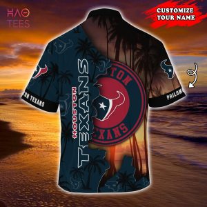 Houston Texans NFL Customized Summer Hawaiian 3D Shirt Houston Texans NFL Customized Summer Hawaiian 3D Shirt