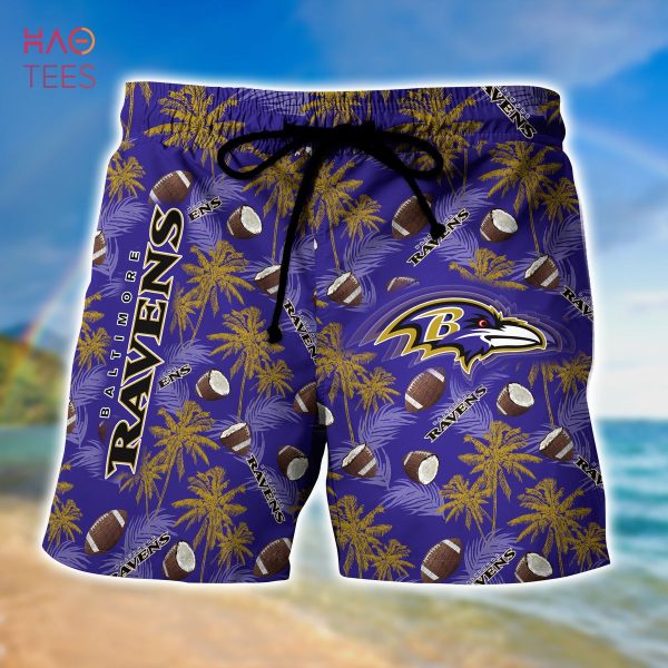 NEW Baltimore Ravens NFL Hawaiian 3D Shirt