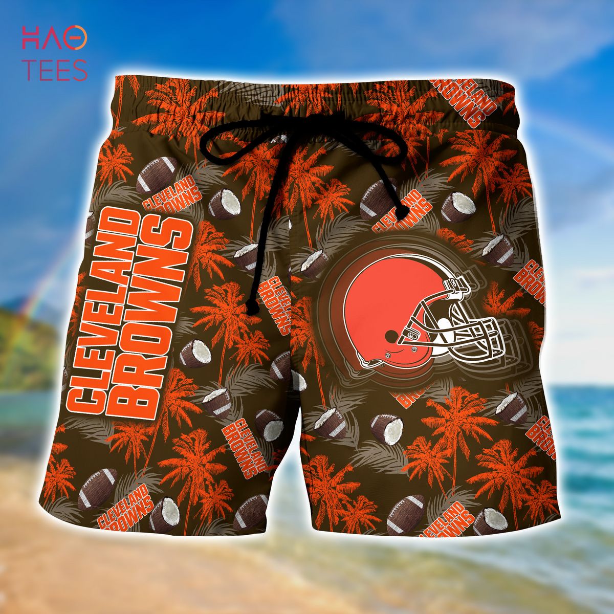 NEW Cleveland Browns NFL Hawaiian 3D Shirt