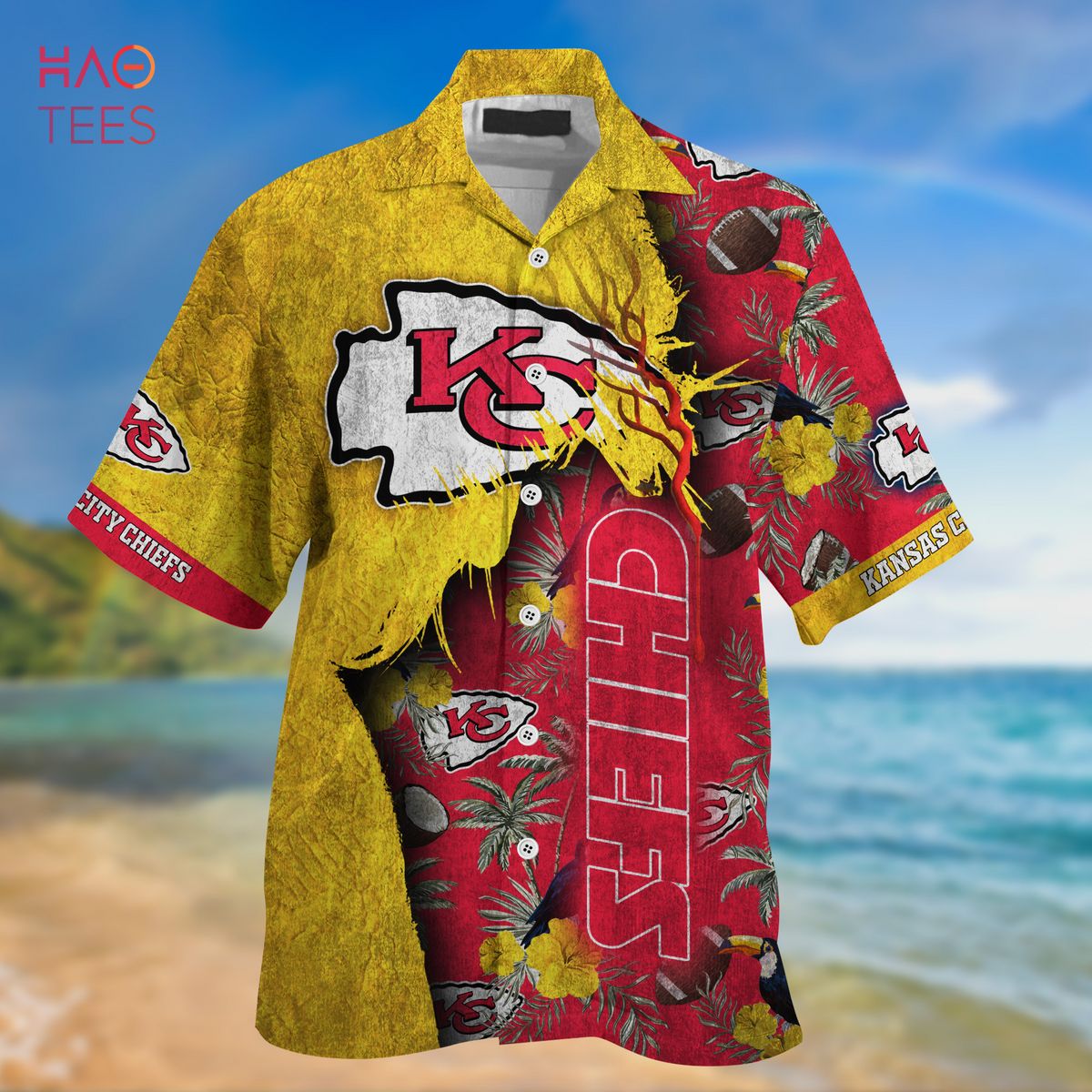 NEW Kansas City Chiefs NFL God Hawaiian Shirt