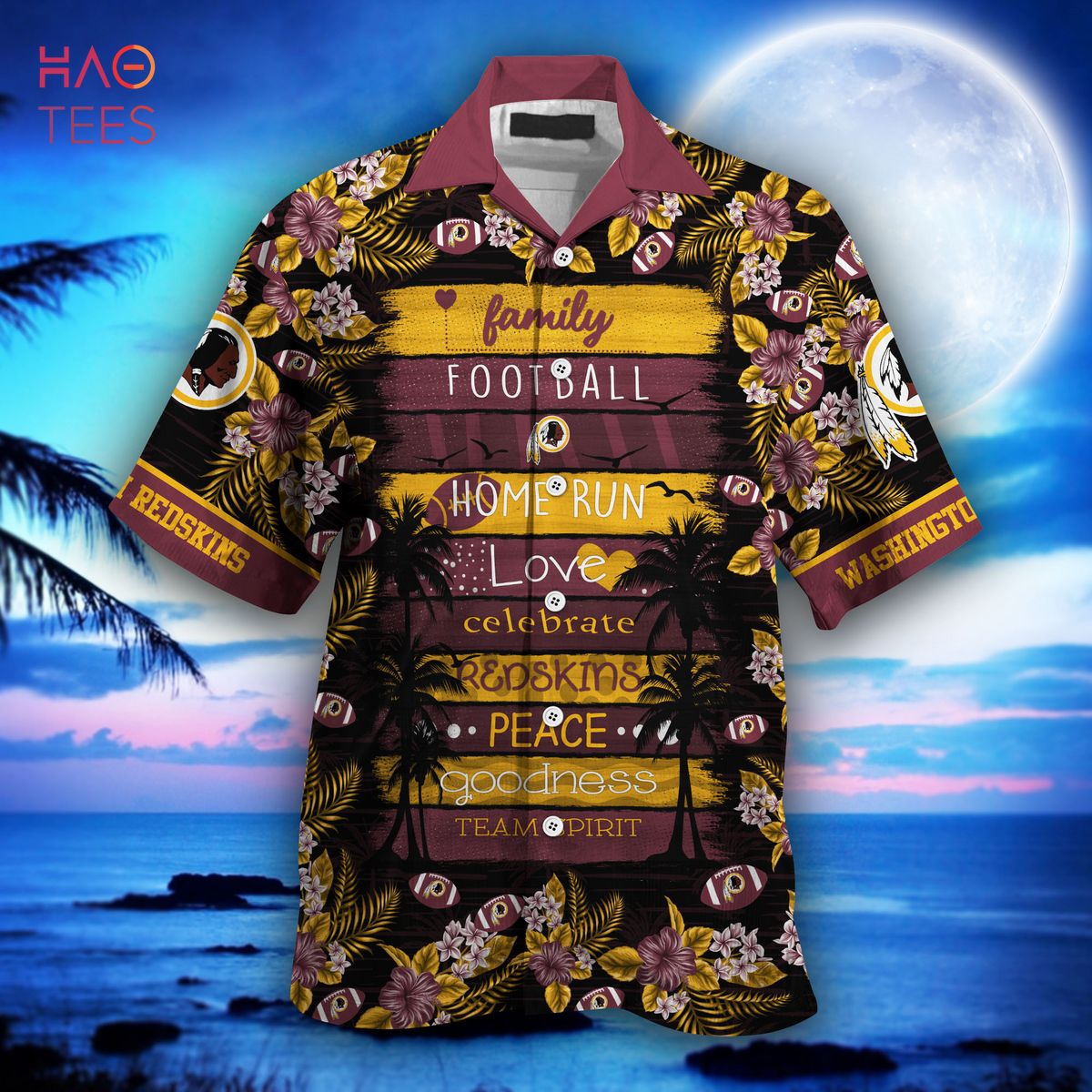 NEW Washington Redskins NFL Hawaiian Shirt