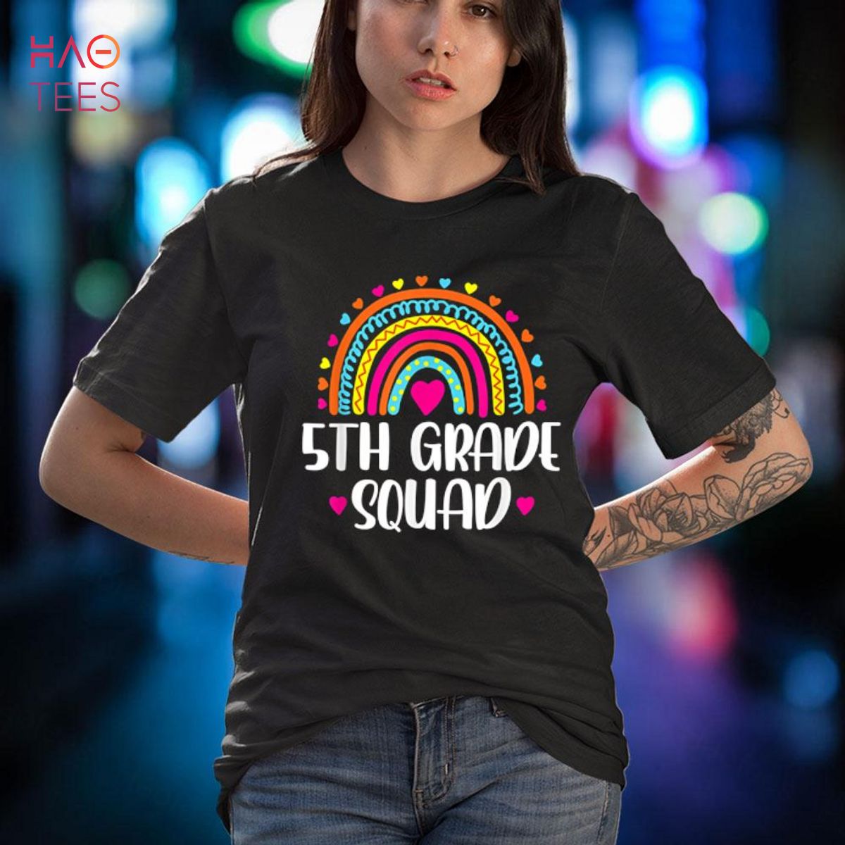 5th Grade Squad Rainbow Lover Back To School Teacher Kids Shirt 5th Grade Squad Rainbow Lover Back To School Teacher Kids Shirt