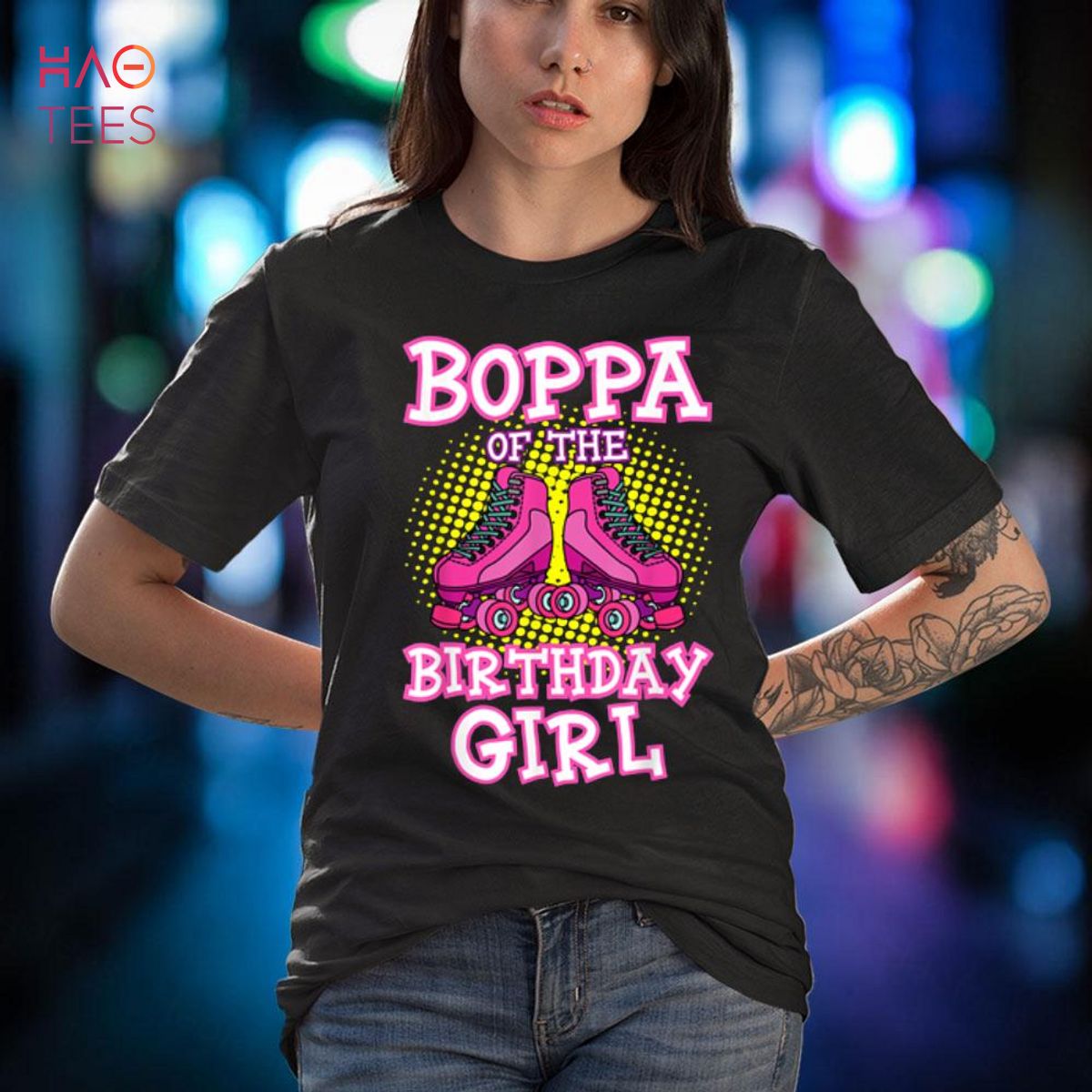 Boppa of the Birthday Girl Roller Skates Birthday Skating Shirt