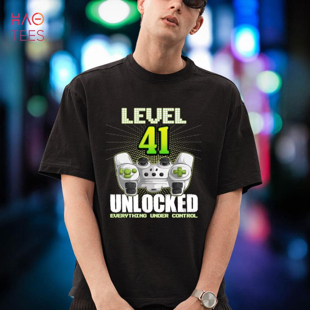 Gamer Boys Girls 41th Birthday Level 41 Unlocked 41 Year Old Shirt