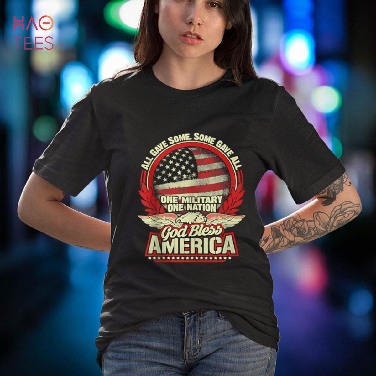 Veteran God Bless America American US Patriotic Shirt