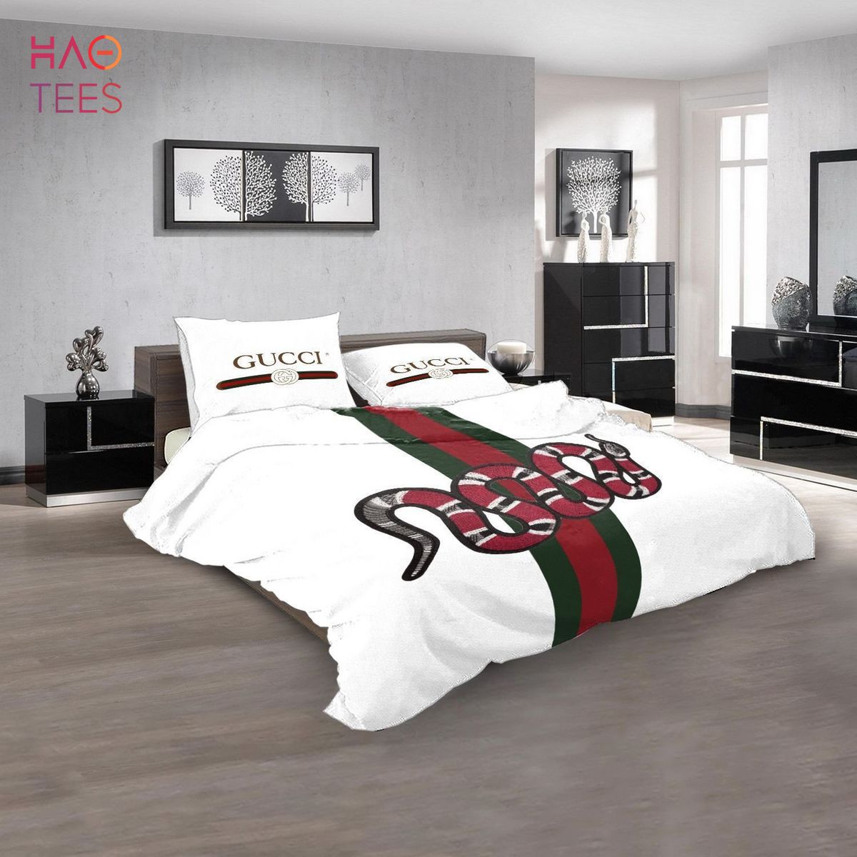 BEST Gucci White Limited Edition Bedding Set