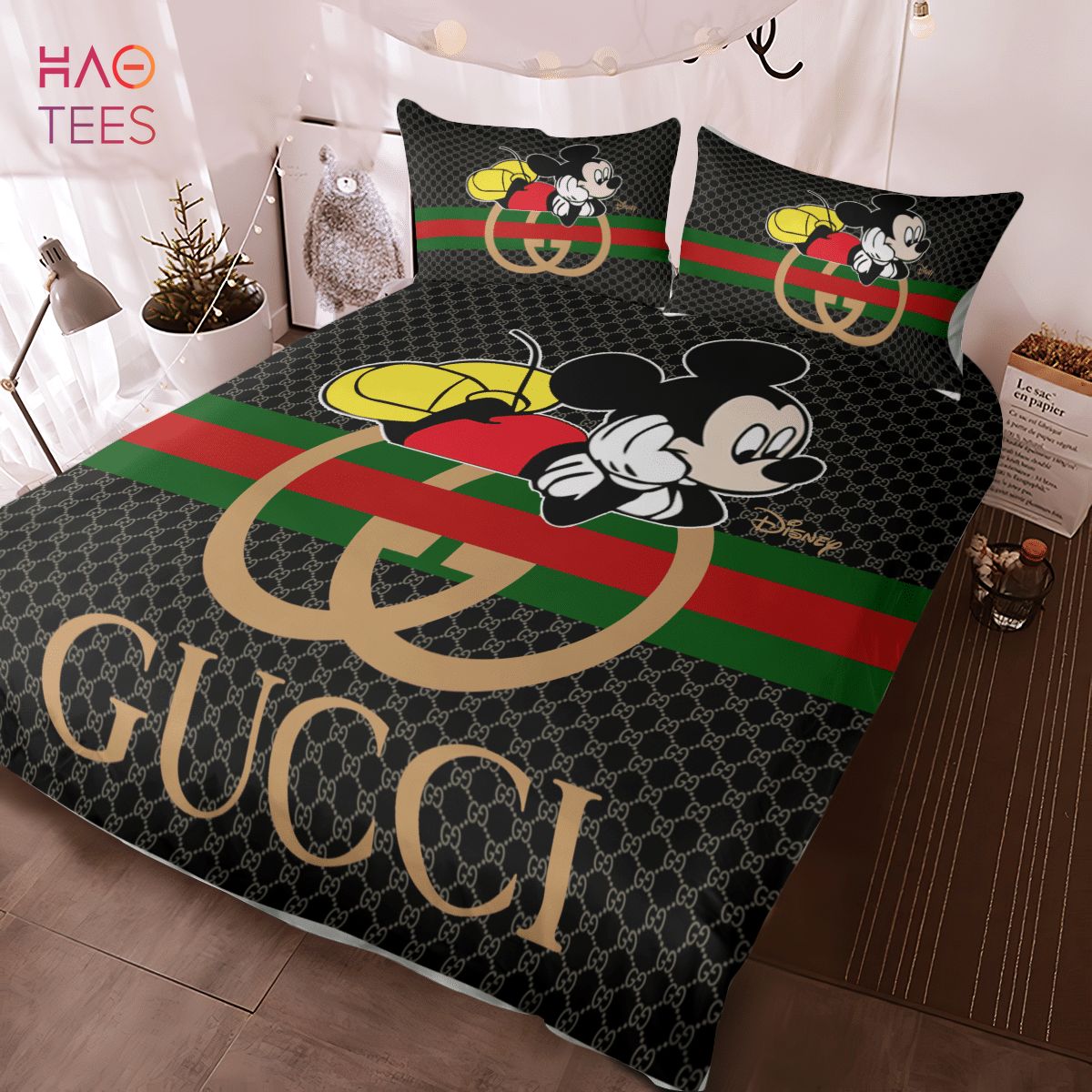 mickey mouse gucci bed set