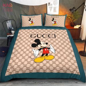 NEW Gucci Mickey Limited Gray Edition Bedding Set
