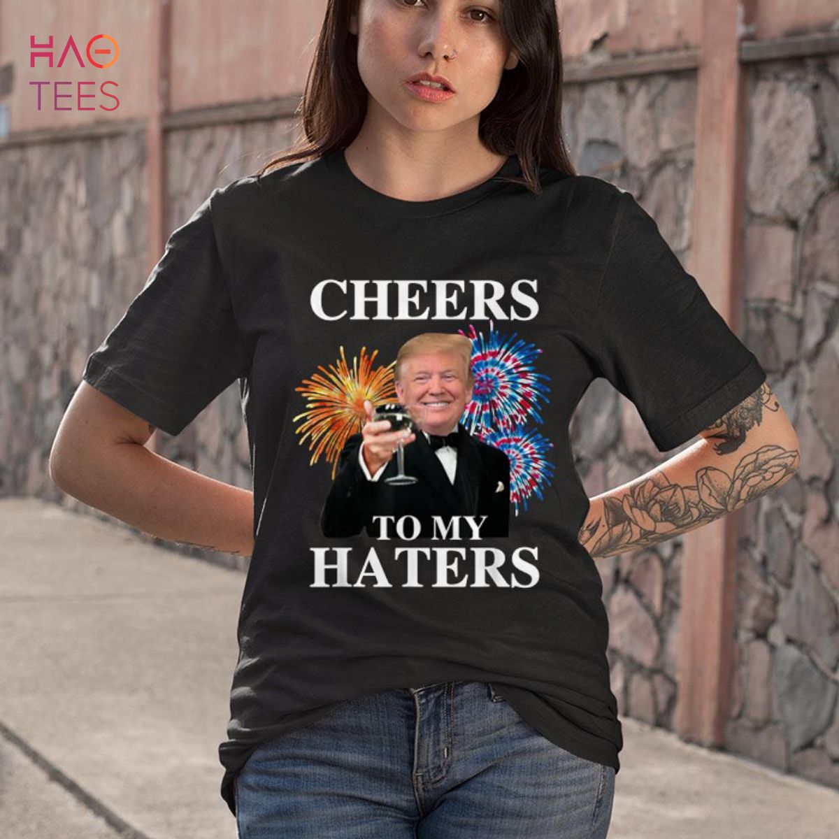 Donald Trump Cheers To My Haters Funny 4th Of July Shirt