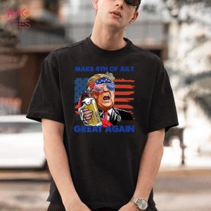 Donald Trump Make 4th of July Great Again Patriotic US Flag Shirt