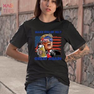 Donald Trump Make 4th of July Great Again Patriotic US Flag Shirt