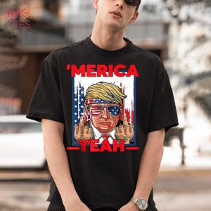 Funny 4th of July Patriotic Donald Trump ‘Merica USA Flag Shirt