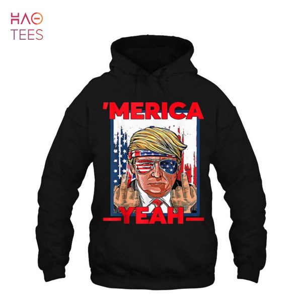 Funny 4th of July Patriotic Donald Trump ‘Merica USA Flag Shirt
