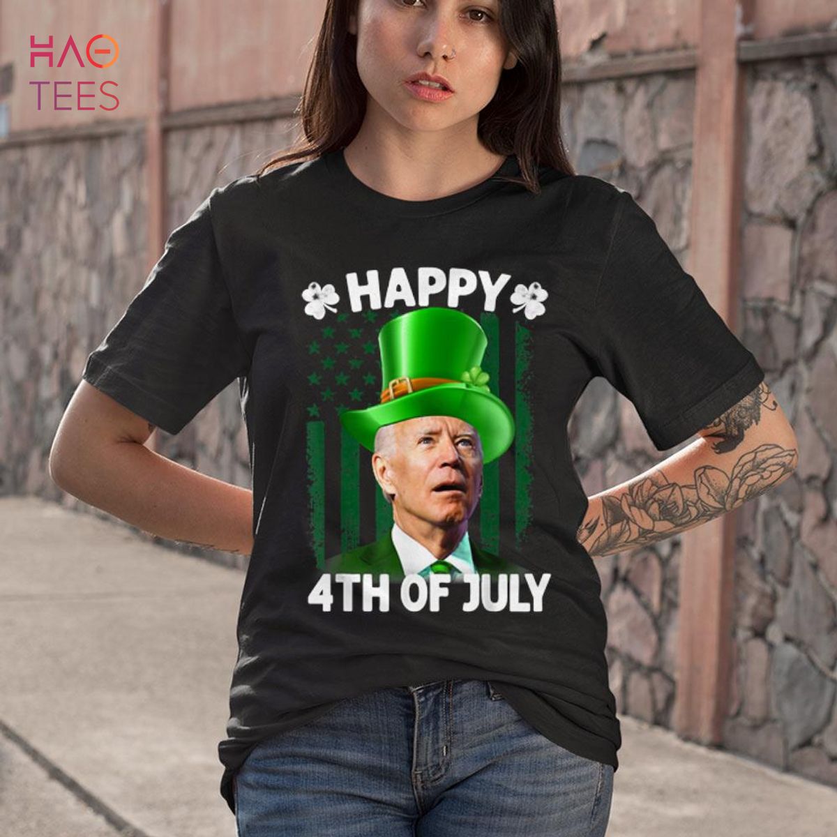 Happy 4th Of July Confused Funny Joe Biden St Patricks Day Shirt